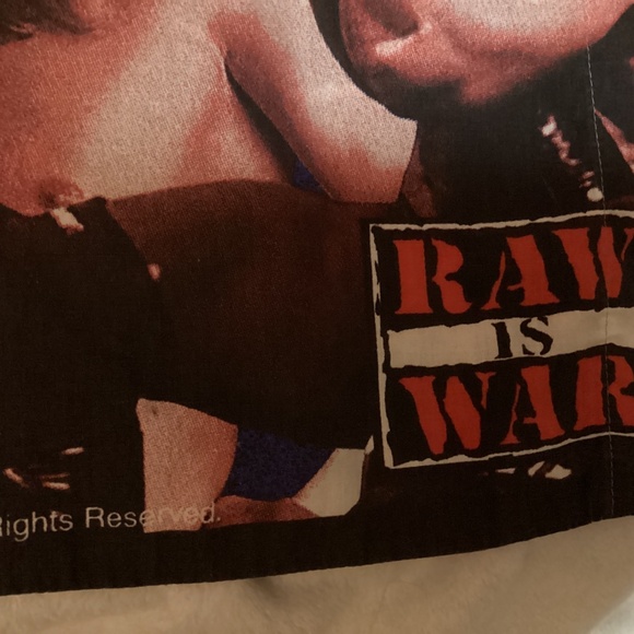 Vintage 1999 WWF Raw is War Attitude Pillow Case World Wrestling Federation - Picture 4 of 8